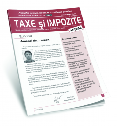 Newsletter tiparit - Taxe si Impozite Actual - abonament cu 24 editii