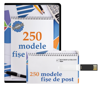 250 Modele de fise de post EDITABILE actualizate conform GDPR