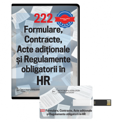222 Formulare, Contracte, Acte Aditionale si Regulamente obligatorii in HR 