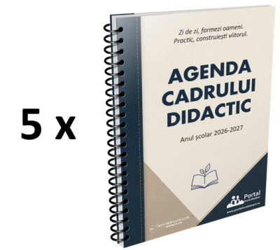 24% REDUCERE + Transport GRATUIT - Pachet 5 ex. Agenda Cadrului Didactic 2026-2027