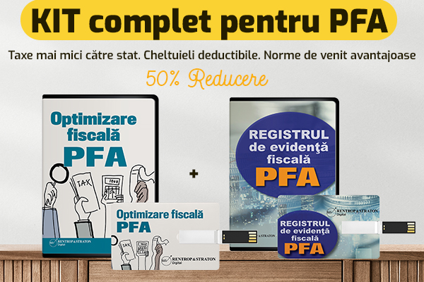 Kit complet pentru PFA - Optimizare fiscala + Registrul de evidenta fiscala