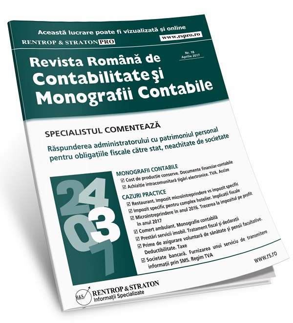 Revista Romana de Contabilitate si Monografii Contabile - abonament pe 12 editii