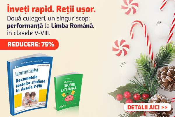 Limba Romana pentru Gimnaziu: Rezumate si Memorator Teorie Literara