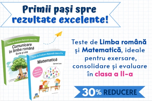 Evaluare Nationala clasa a II-a: Teste REZOLVATE la Comunicare in limba romana si Matematica [OF:18472]