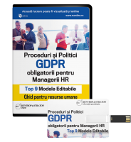 Proceduri si Politici GDPR obligatorii pentru Managerii HR - Ghid pentru Resurse Umane - Top 9 Modele editabile
