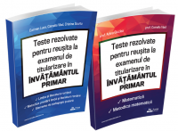 Pachet Teste REZOLVATE pentru reusita la examenul de titularizare in invatamantul primar - INVATATORI (2 culegeri)